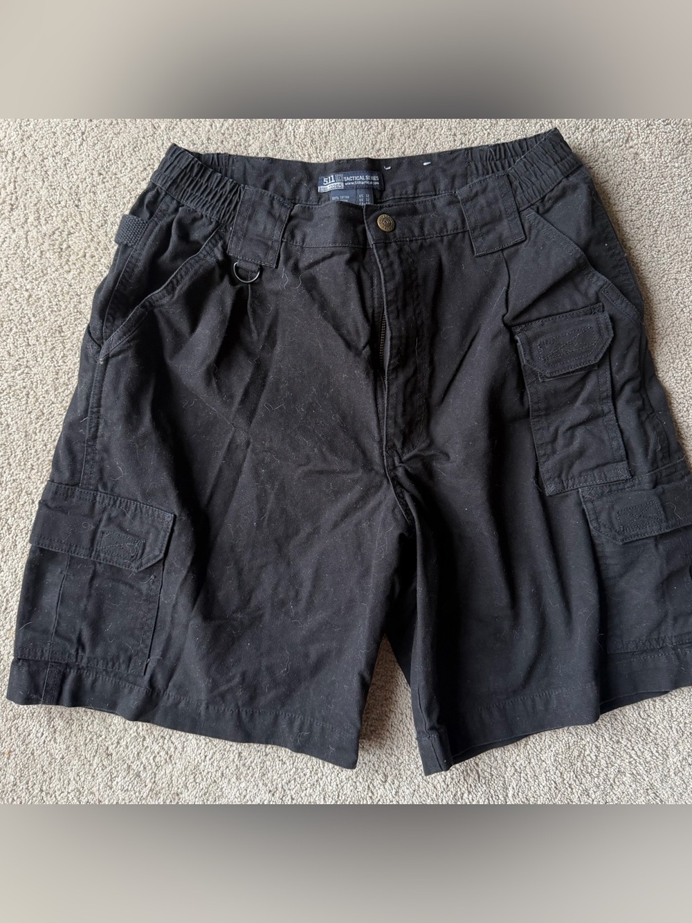 5.11 Tactical Shorts Mens Size 32 Black Taclite Cargo Ripstop